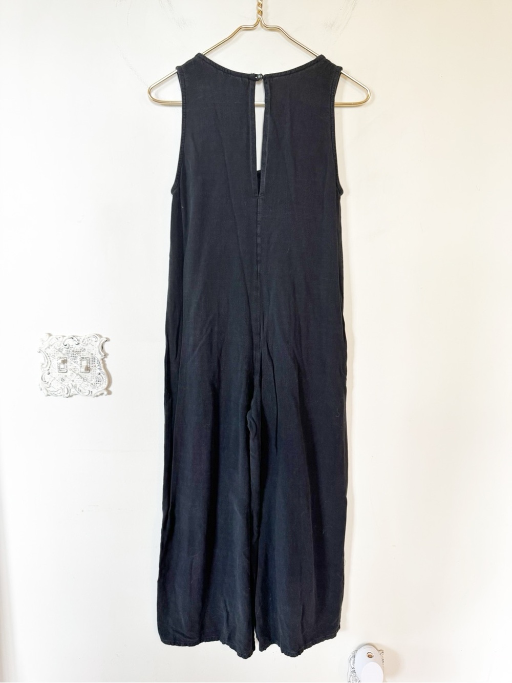Rachel Pally Remy Black Linen Sleeveless Wide Leg Jumpsuit XS - Picture 9 of 12